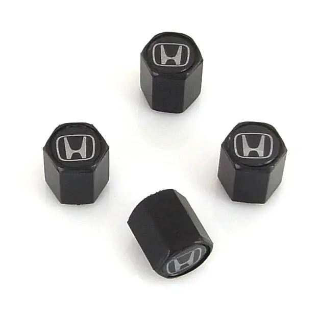 Honda Black Logo Tire Stem Valve Caps 1