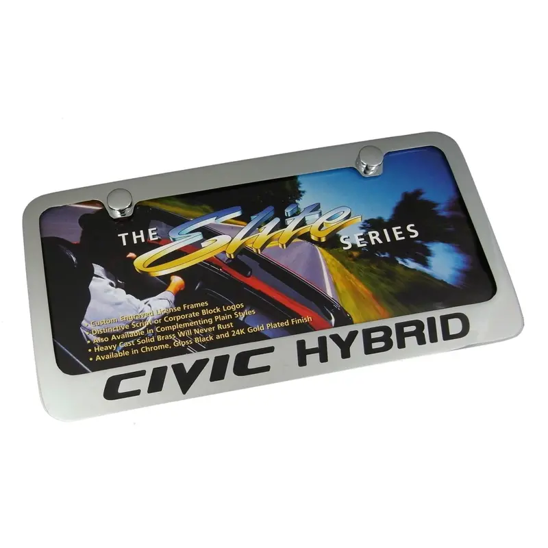 Honda Civic Hybrid License Plate Frame (Chrome) 1