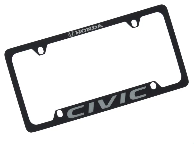 Honda Civic License Plate Frame (Black) 1