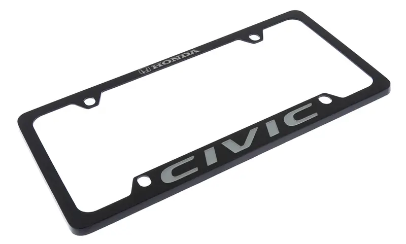 Honda Civic License Plate Frame (Black) 2