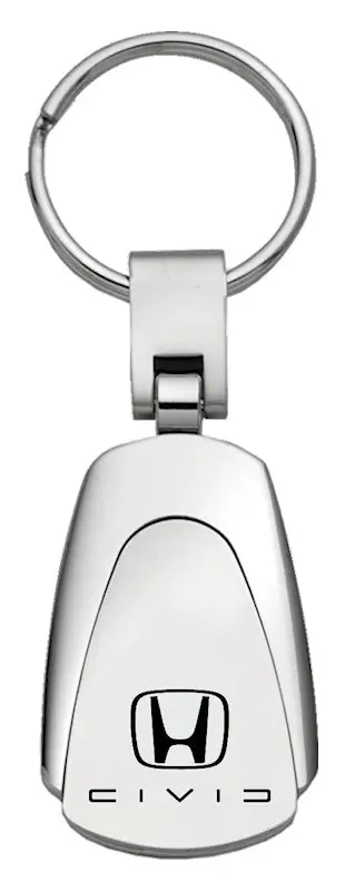 Honda Civic Reversed C Tear Drop Keychain (Chrome) 1