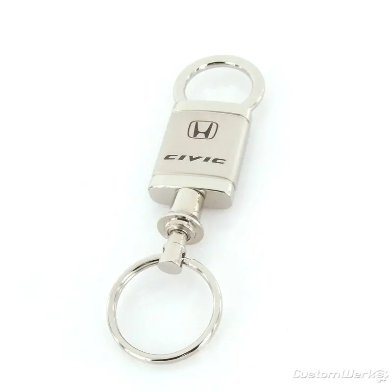Honda Civic Satin Valet Keychain (Chrome) 1