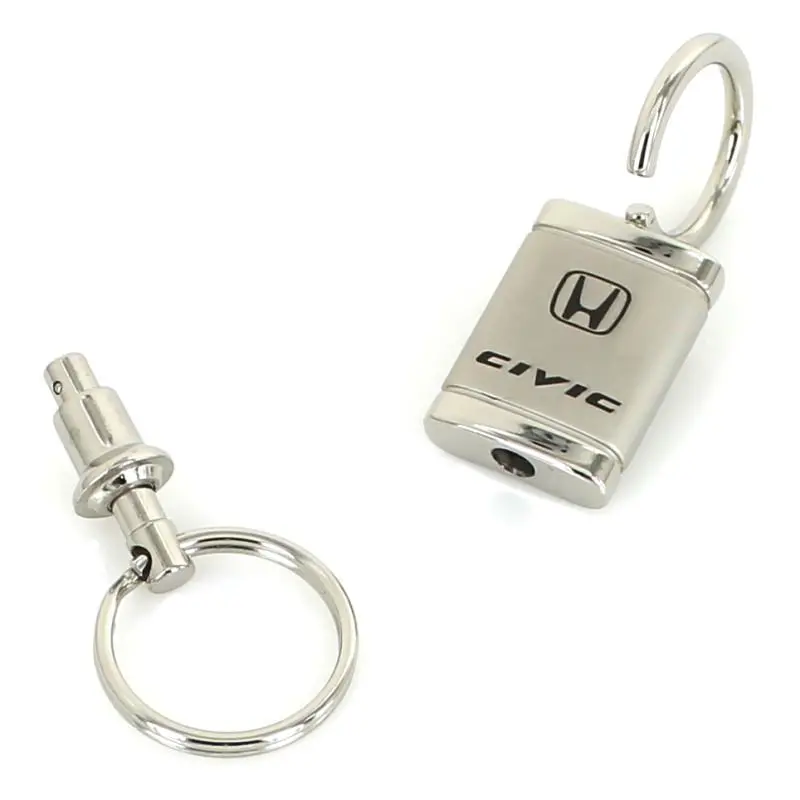 Honda Civic Satin Valet Keychain (Chrome) 2
