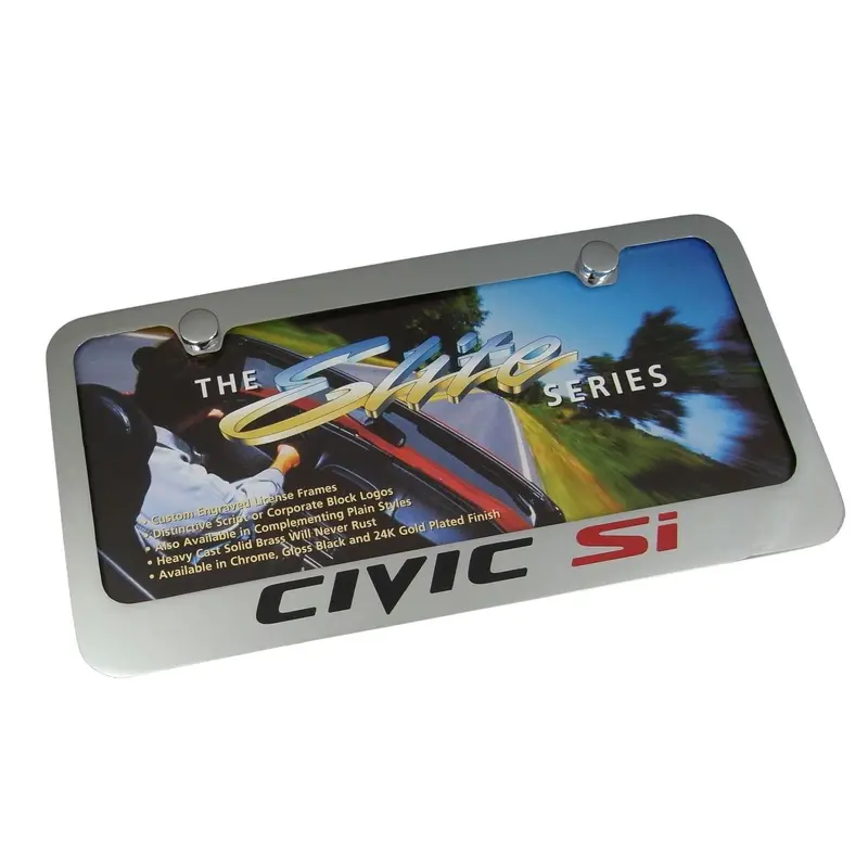 Honda Civic Si License Plate Frame (Chrome) 1