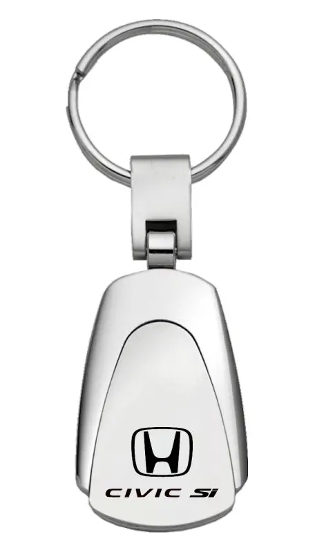 Honda Civic Si Teardrop Key Chain (Silver) 1