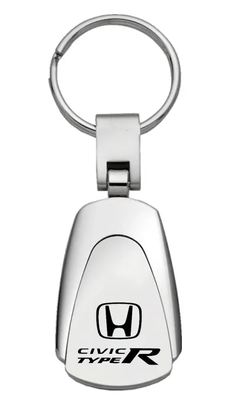 Honda Civic Type R Teardrop Key Chain (Silver) 1