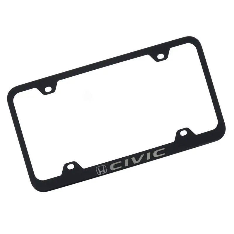 Honda Civic Wide Body License Plate Frame (Black) 1
