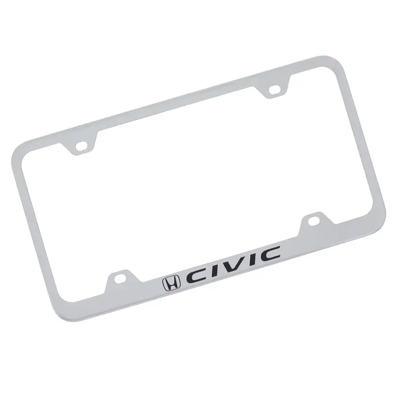 Honda Civic Wide Body License Plate Frame (Chrome) 1