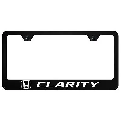 Honda Clarity Uv Print Polycarbonate License Plate Frame (Black) 1