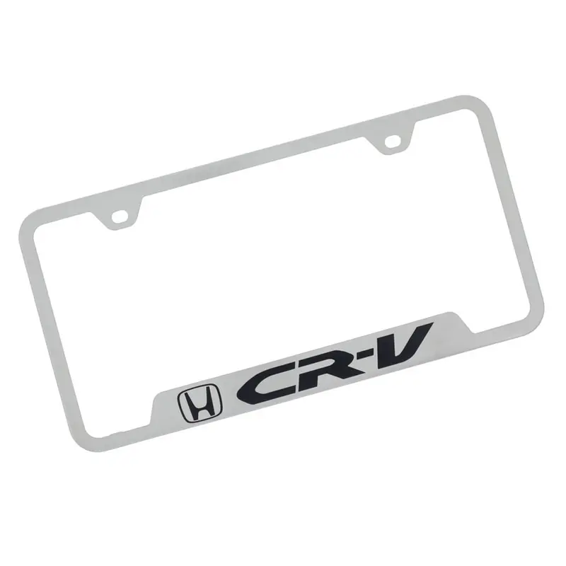 Honda Cr-V License Plate Frame (Brushed Chrome) 1