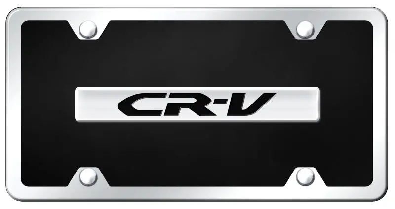 Honda Cr-V License Plate Kit (Chrome On Black) 1
