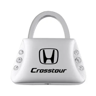 Honda Crosstour Jeweled Purse Shape Key Ring (Silver) 1