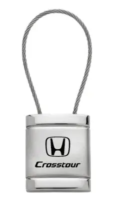 Honda Crosstour Satin Chrome Cable Key Ring (Silver) 1