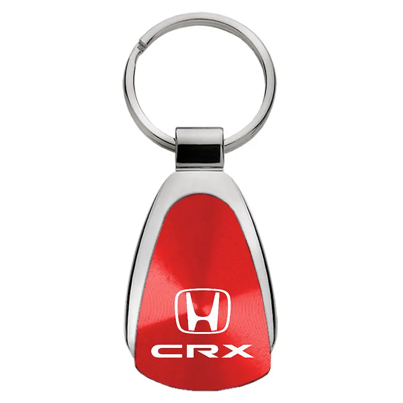 Honda Crx Tear Drop Key Ring (Red) 1