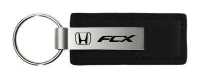Honda Fcx Rectangular Leather Key Chain (Black) 1
