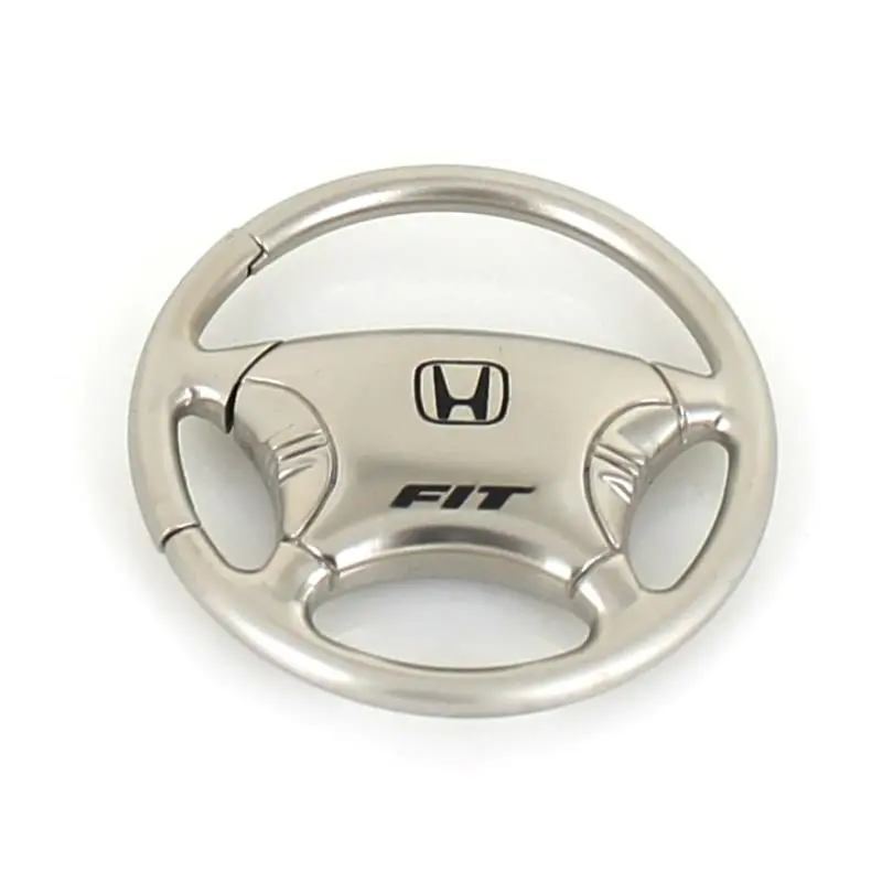 Honda Fit Steering Wheel Keychain (Chrome) 1