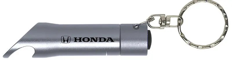 Honda Flashlight Bottle Opener Keychain (Silver) 1