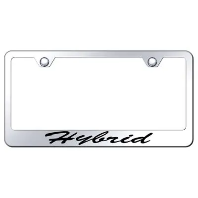 Honda Hybrid Laser Etched Script Stainless Steel License Plate Frame (Chrome) 1