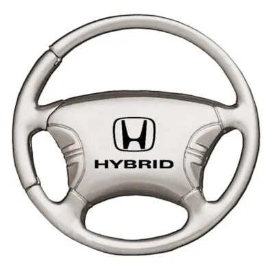 Honda Hybrid Steering Wheel Key Chain (Silver) 1