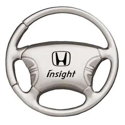 Honda Insight Steering Wheel Key Chain (Silver) 1