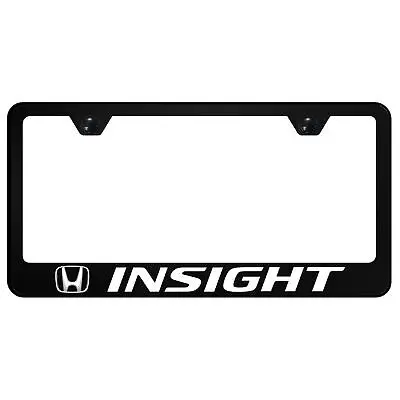 Honda Insight Uv Print Polycarbonate License Plate Frame (Black) 1