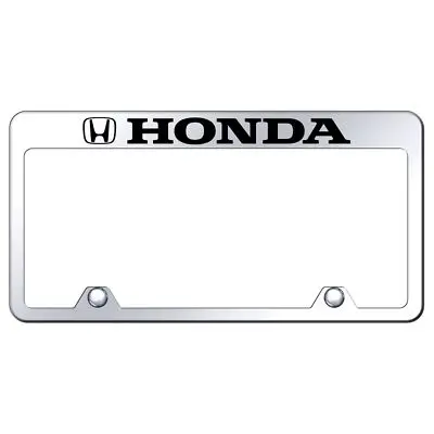 Honda Laser Etched Logo Stainless Steel Truck License Plate Frame (Chrome) 1