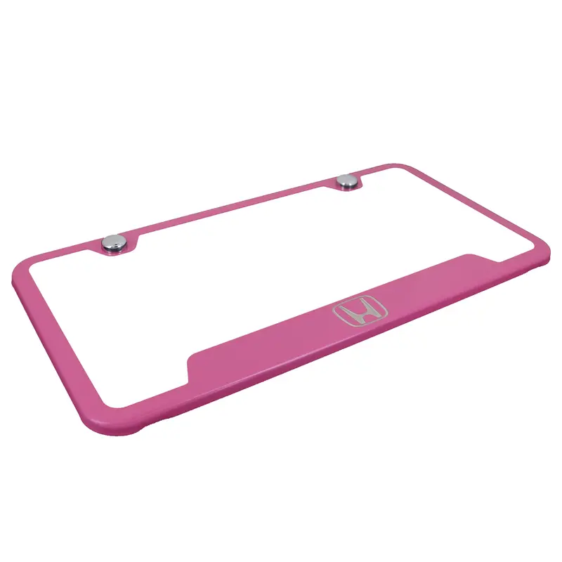 Honda Logo Cut Out License Plate Frame (Pink) 2