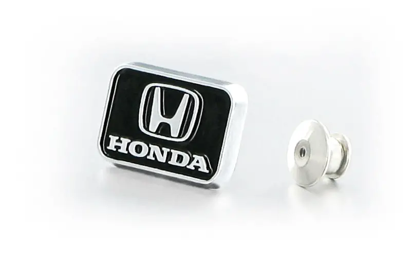 Honda Logo Lapel Pin (Black On Chrome) 1