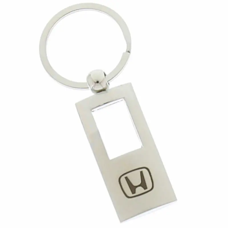 Honda Logo Rectangle Key Chain (Chrome) 1