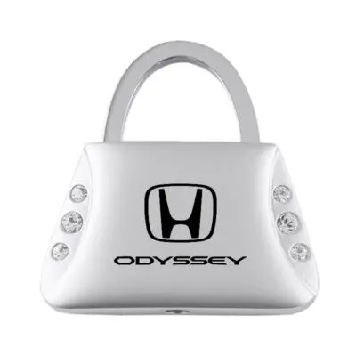 Honda Odyssey Jeweled Purse Shape Key Ring (Silver) 1