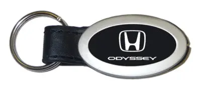 Honda Odyssey Oval Leather Key Chain (Black) 1