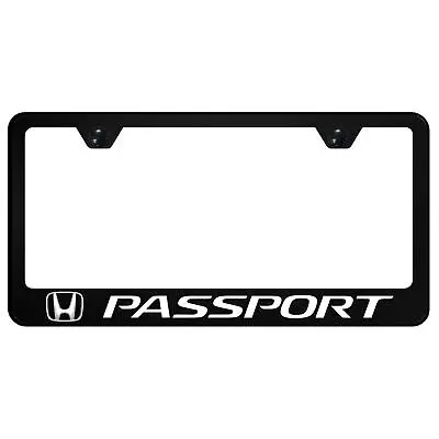 Honda Passport Uv Print Polycarbonate License Plate Frame (Black) 1