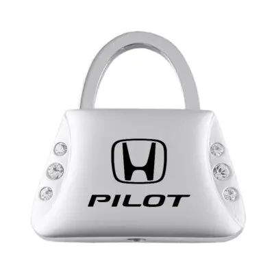 Honda Pilot Jeweled Purse Shape Key Ring (Silver) 1