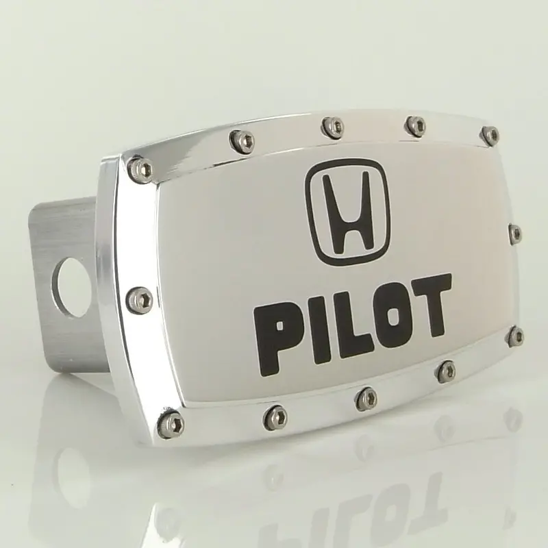 Honda Pilot Logo Billet Tow Hitch Cover (Chrome) 1