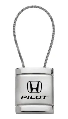 Honda Pilot Satin Chrome Cable Key Ring (Silver) 1