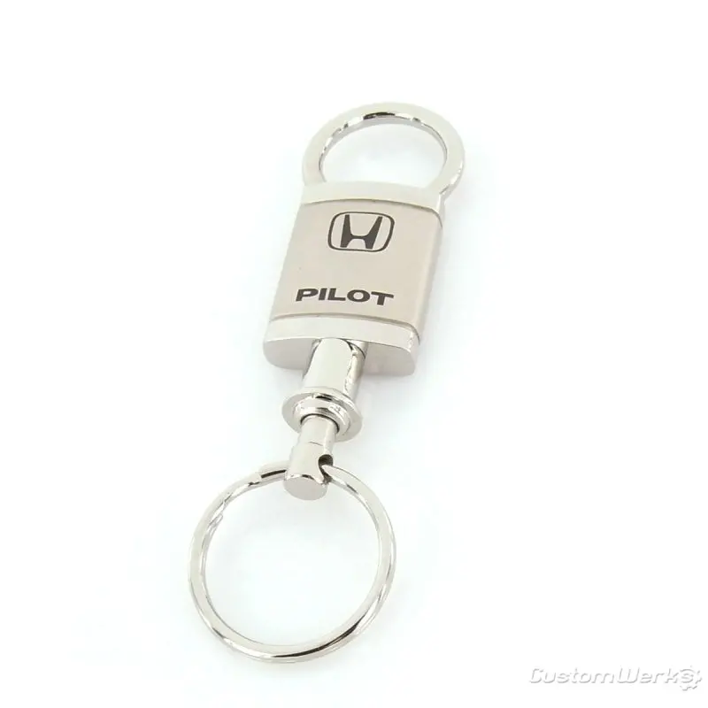 Honda Pilot Satin Valet Keychain (Chrome) 1