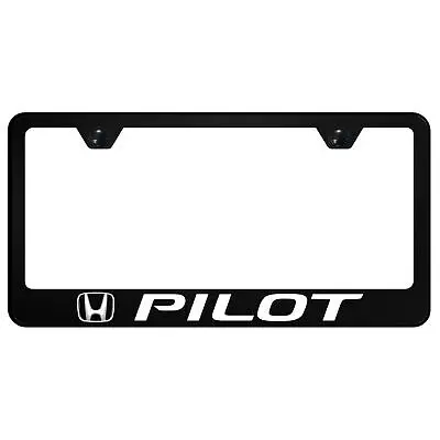 Honda Pilot Uv Print Polycarbonate License Plate Frame (Black) 1