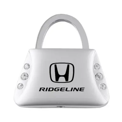 Honda Ridgeline Jeweled Purse Shape Key Ring (Silver) 1