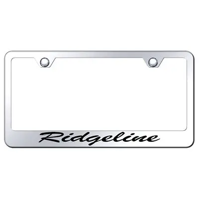 Honda Ridgeline Laser Etched Script Stainless Steel License Plate Frame (Chrome) 1