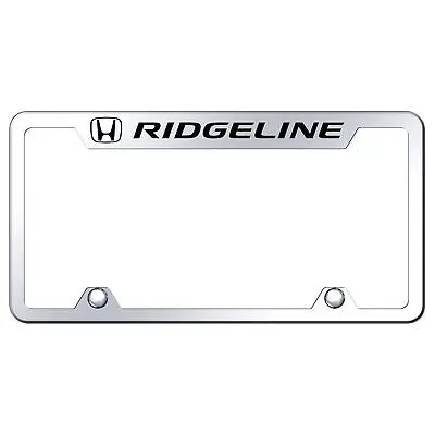 Honda Ridgeline Logo Stainless Steel Truck Cut-Out License Plate Frame (Chrome) 1