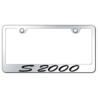 Honda S2000 Laser Etched Script Stainless Steel License Plate Frame (Chrome) 1