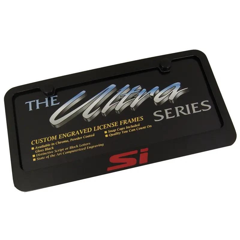 Honda Si (Word Only) License Plate Frame (Black) 1