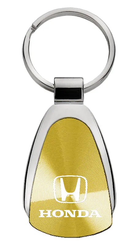 Honda Tear Drop Key Ring (Gold) 1