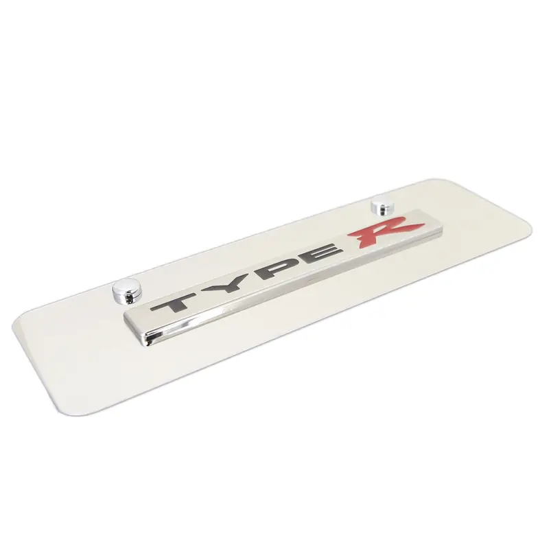 Honda Type R Mini License Plate (Chrome) 1