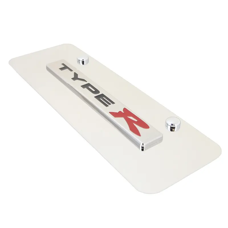 Honda Type R Mini License Plate (Chrome) 2
