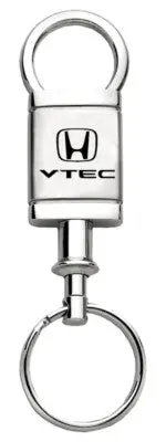 Honda Vtec Satin Chrome Valet Key Chain (Silver) 1