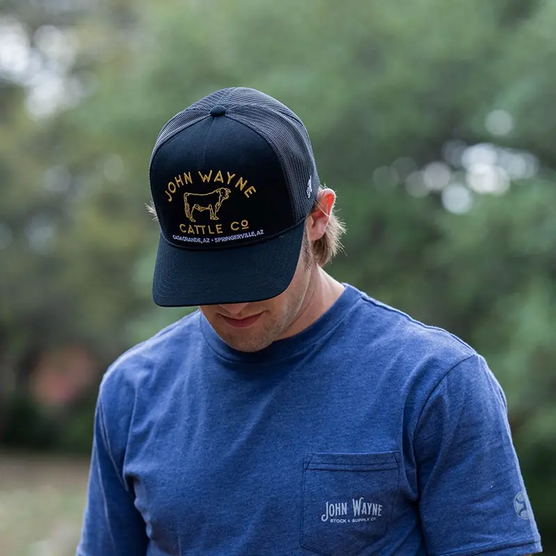 Hooey Black And Gold John Wayne Ball Cap 1