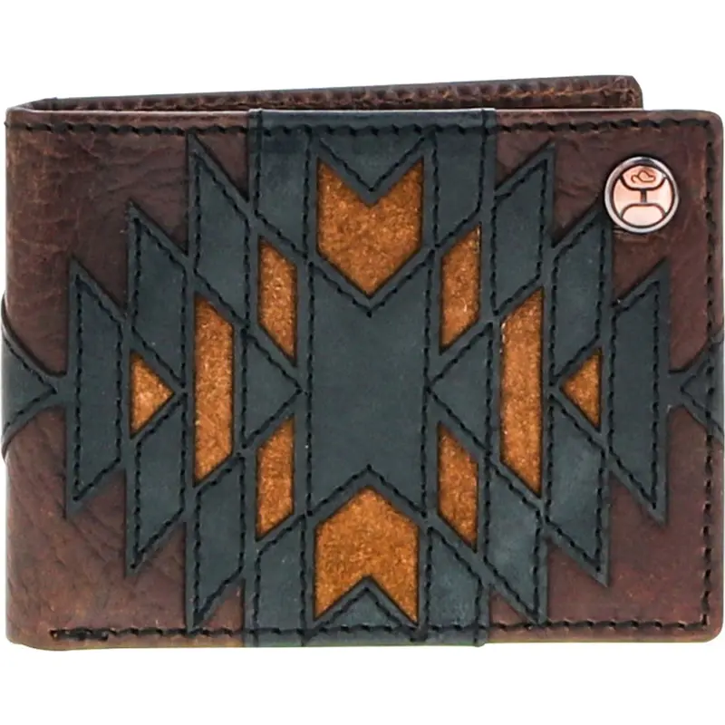 Hooey Kai Brown And Tan Patchwork Bifold Wallet 1