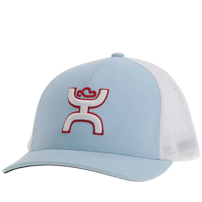 Hooey Light Blue And White Coach Flexfit Hat 1