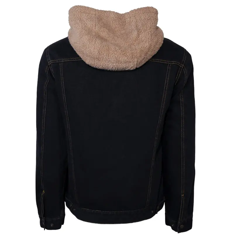 Hooey Men's Black Denim Hooded Jacket 3
